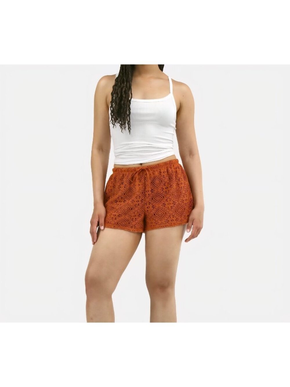 Crochet Drawstring Shorts Women's Size XXS (00) NWT No Boundaries